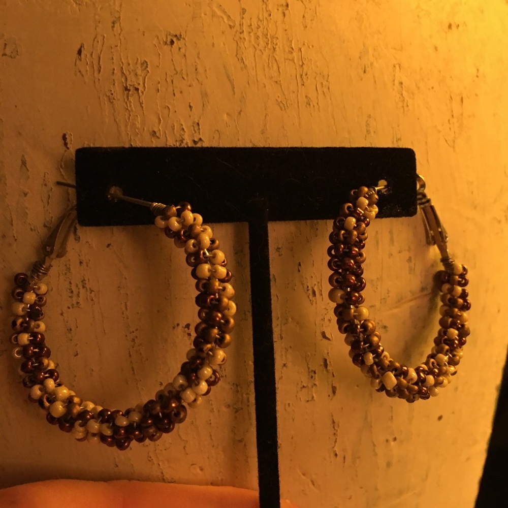 Beaded Hoop Earrings